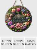 Welcome To My Garden - Personalized Gardening Round Wood Sign