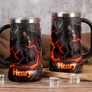 Flying With The Dragon - Personalized Dragon Beer Stein