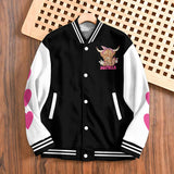 Love Highland Cow - Personalized Highland Cow Varsity Jacket