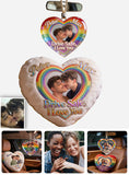 Drive Safe - Personalized LGBT Support Shaped Fur Pillow & Car Ornament