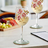 Rose Stained Glass Style Gift For Mother/ Mom/... - Personalized Mother Wine Glass With Long Stem