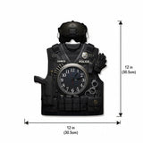 Serve And Protect - Personalized Police Officer LED Light Wall Clock
