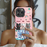 Life Is Better With A Cat - Personalized Cat Full Print Phone Case