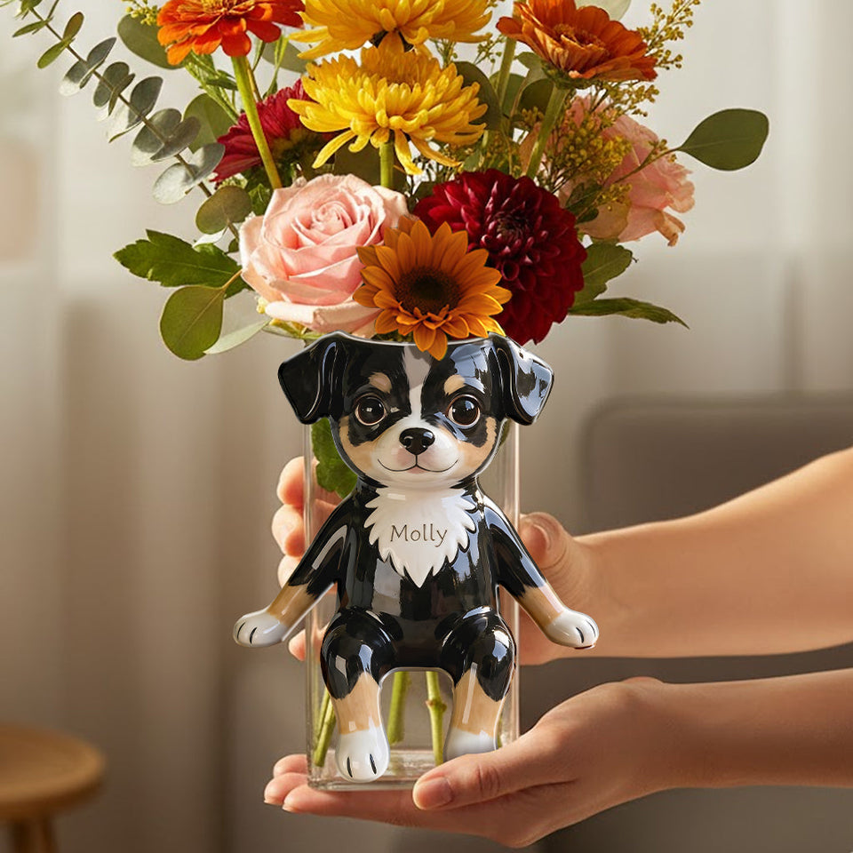 Custom Any Photo - Love My Pet - Personalized Dog Acrylic Pot