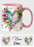 Grandma's Mom's Flowers - Personalized Grandma Accent Mug