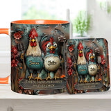 This Old Rooster Loves His Cute Chick - Personalized Chicken Accent Mug