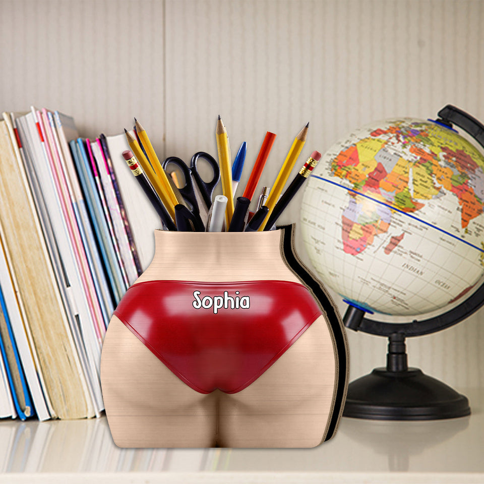 Funny Couple Gift - Personalized Couple Wooden Pen Holder