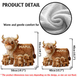 Mama Cow Gift For Mom Grandma - Personalized Grandma Faux Fur Shaped Pillow