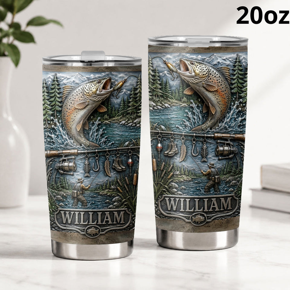 Gone Fishing - Personalized Fishing Tumbler
