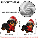 Pet Christmas - Personalized Dachshund Dog Faux Fur Shaped Pillow