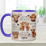 Love Highland Cows - Personalized Highland Cow Accent Mug