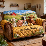 Farming Life - Personalized Farmer Quilted Sofa/Couch Cover