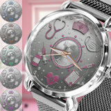 Love Nurse Life - Personalized Nurse Women Hand Watch With Strap Charms