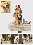 Pet Celebrate USA 250th Birthday - Personalized Dog Acrylic Garden Sign/ Acrylic Plaque Sign