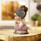 Just A Girl Who Loves Book - Personalized Book Custom Shaped Acrylic Plaque
