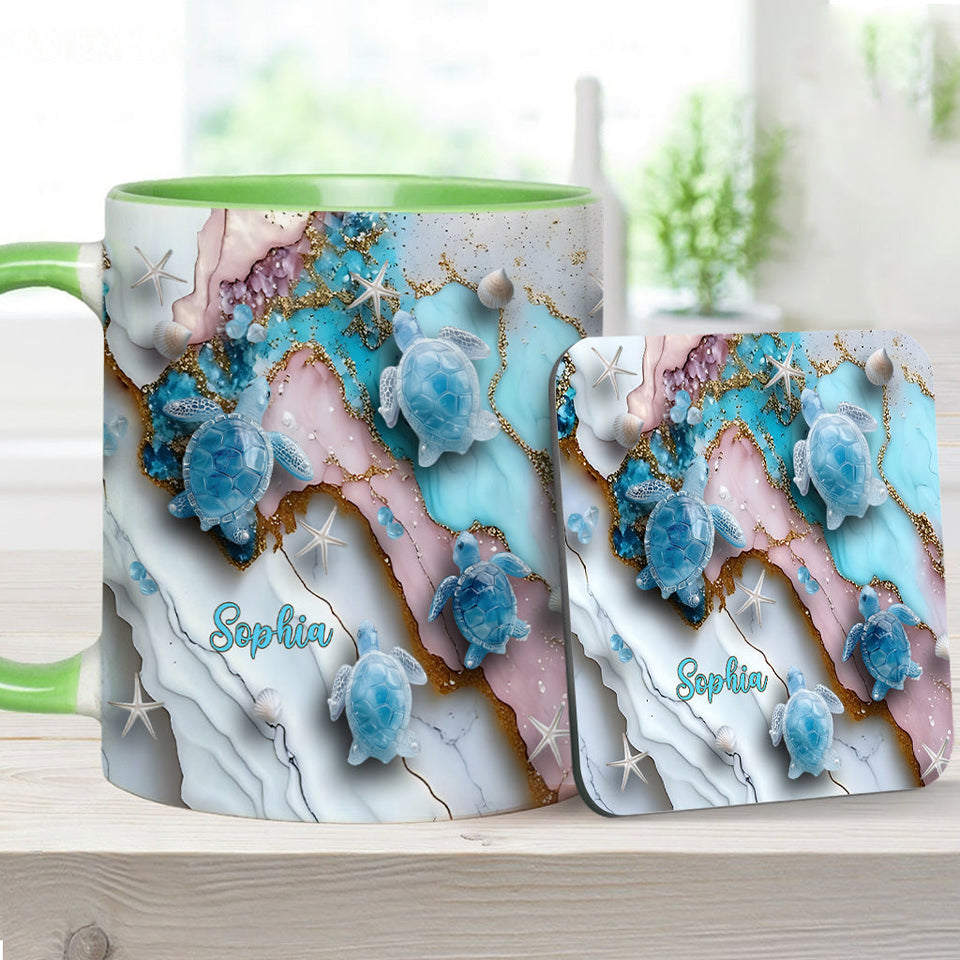 Love Turtles - Personalized Turtle Accent Mug
