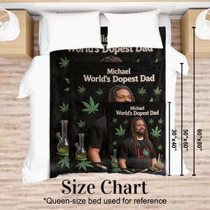 Dopest Dad - Personalized Weed Blanket