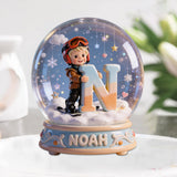 Custom Kid With Initial - Personalized Kid Custom Shaped Acrylic Plaque