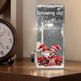 Growing Old Together Since - Personalized Couple Snowflake Night Light