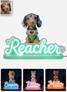 Custom Any Pet Photo - Personalized Dog Acrylic LED Night Light