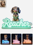 Custom Any Pet Photo - Personalized Dog Acrylic LED Night Light