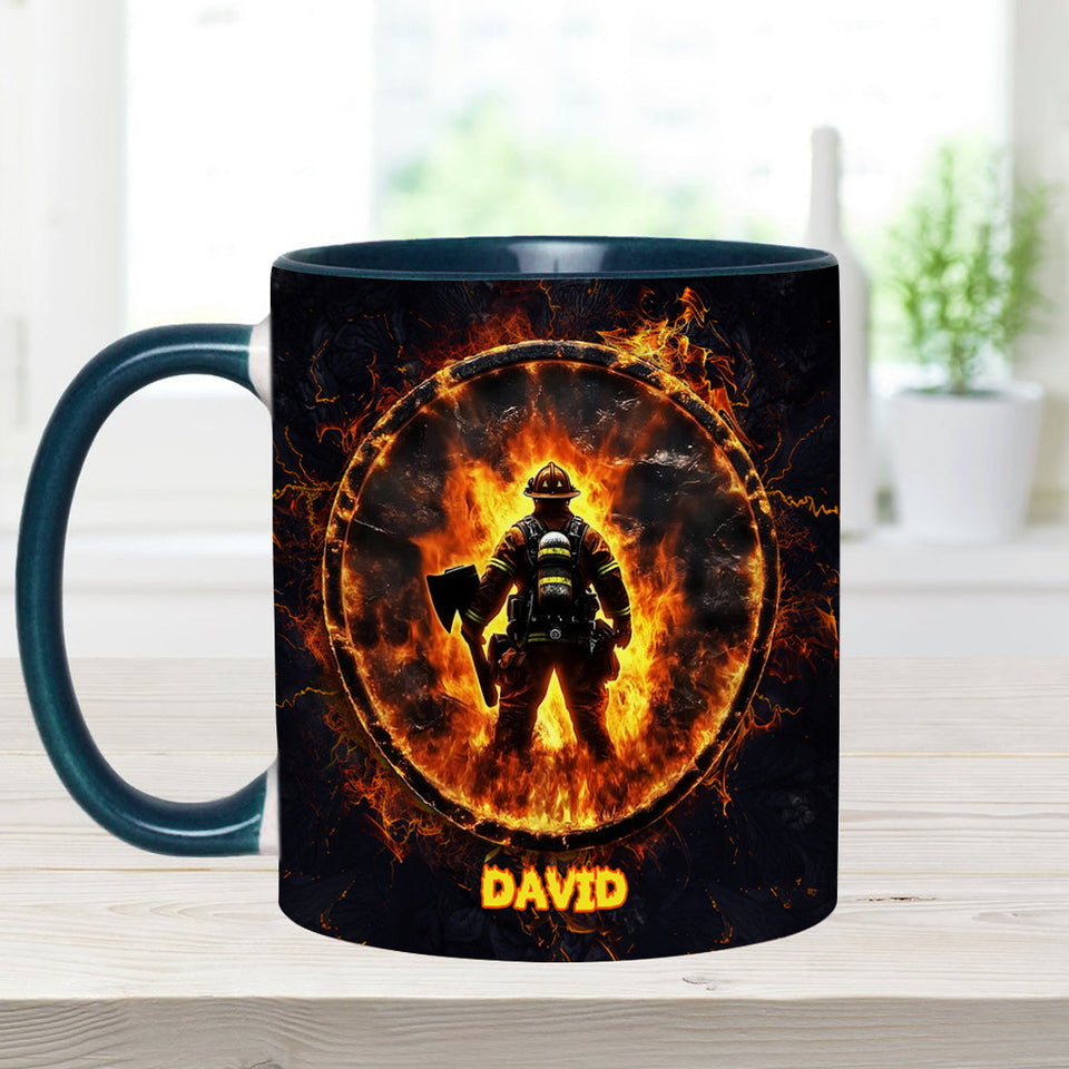 Proud Firefighter - Personalized Firefighter Accent Mug