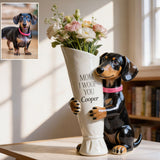 Flower Bouquet Vase - Perfect Gift For Dog Mom - Personalized Dog Acrylic Flower Vase