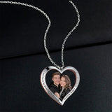 Custom From Any Photo - Personalized Couple Shaped Metal Pendant Necklace