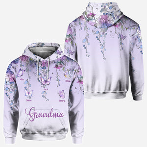 Grandma And Children Butterfly - Personalized Grandma All Over Shirt