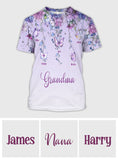 Grandma And Children Butterfly - Personalized Grandma All Over Shirt