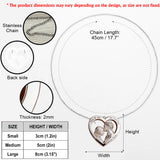 Custom Pendant Necklace From Any Photo - Personalized Couple Shaped Metal Pendant Necklace