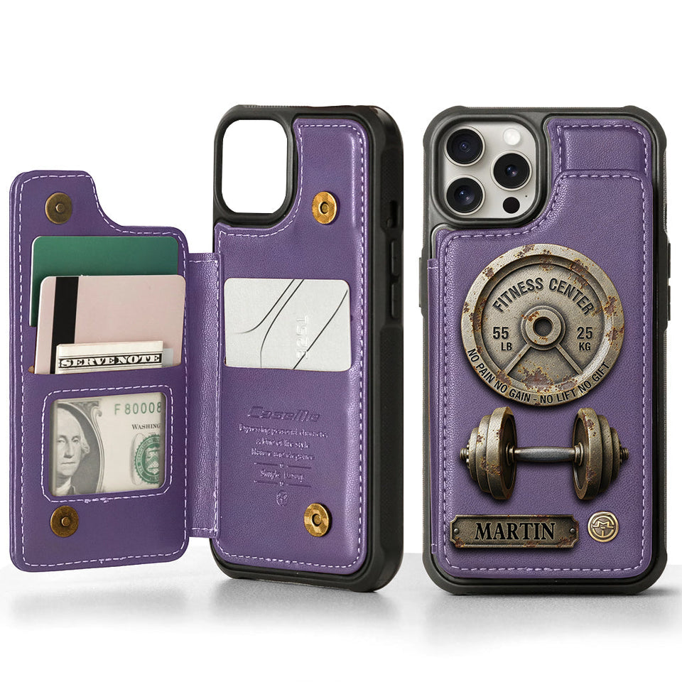 No Pain No Gain - Personalized Fitness Wallet Phone Case