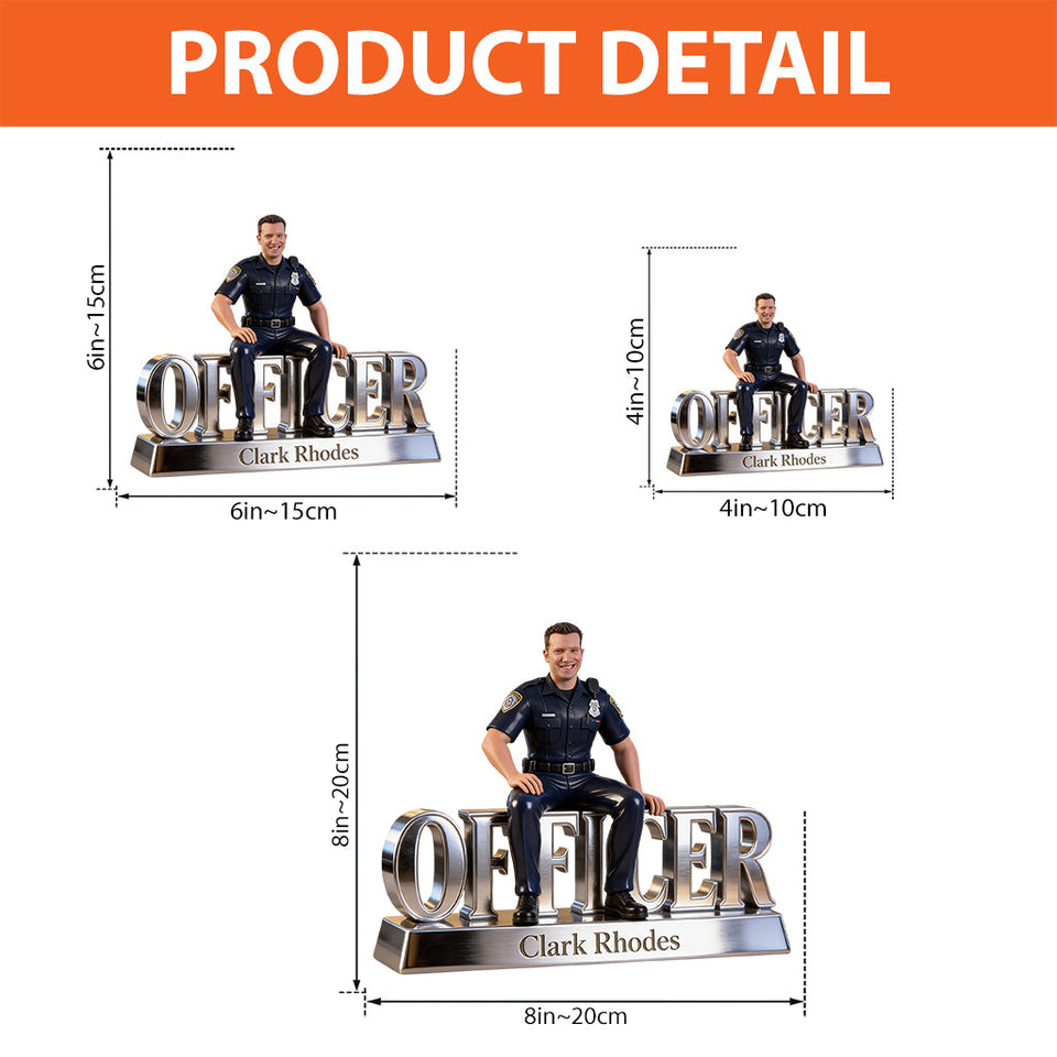 Custom Any Photo - Personalized Police Officer Custom Shaped Acrylic Plaque