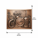 Garage Decoration - Personalized Biker LED Light Wall Clock