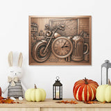 Garage Decoration - Personalized Biker LED Light Wall Clock