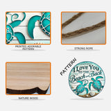 I Love You To The Beach And Back - Personalized Couple Custom Shaped Wood Sign
