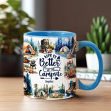 Life Is Better At The Campsite - Personalized Camping Accent Mug