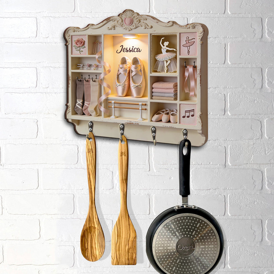 Love Ballet - Personalized Ballet Custom Shaped Hanging Rack