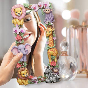 Safari Friends - Personalized Kid Wall Hanging Mirror