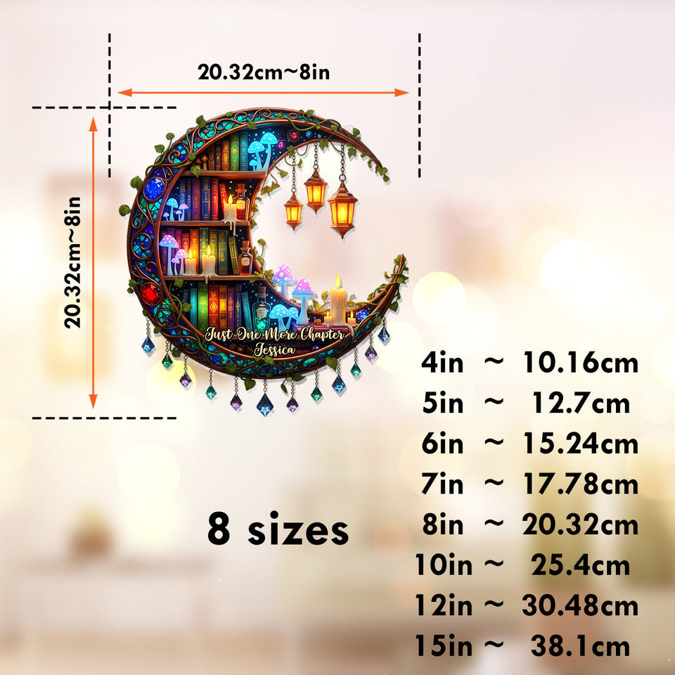 So Many Books So Little Time - Personalized Book Window Hanging Suncatcher Ornament