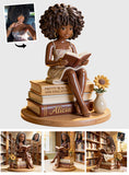 Pretty Black And Educated - Personalized African American Custom Shaped Acrylic Plaque