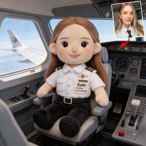 Follow Your Dream - Personalized Pilot Premium Faux Fur Pillow