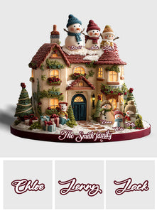 Christmas Time - Personalized Family Custom Shaped Acrylic Plaque
