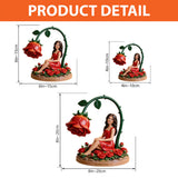 Custom Any Photo Birthmonth Flower - Personalized Self Love Custom Shaped Acrylic Plaque