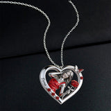 Custom Any Photo Birthmonth Flower - Personalized Self Love Shaped Metal Pendant Necklace