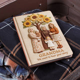 Any Photo I Want To Hear Your Story Perfect Gift For Mom, Grandma - Personalized Mother Leather Journal