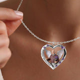Any Photo Forever Missed Custom Flower - Personalized Memorial Shaped Metal Pendant Necklace