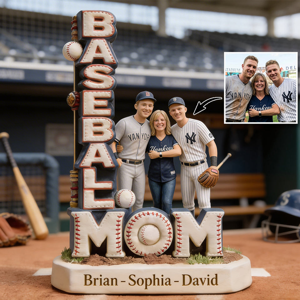Baseball Mom, Dad - Personalized Baseball Custom Shaped Acrylic Plaque