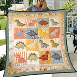 Adorable Dinosaurs - Personalized Kid Quilt