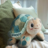 Cute Turtle - Personalized Turtle Faux Fur Shaped Pillow